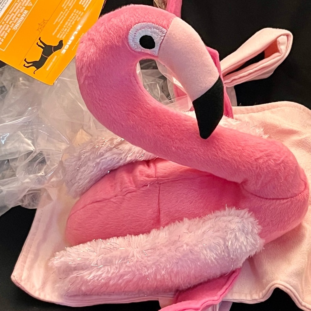 Hyde & EEK Flamingo Rider Dog Costume XL Halloween Pink Pet Apparel Outfit New